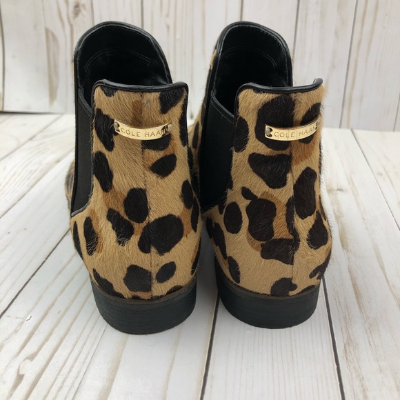 🐆Cole Haan Animal Print Calf Hair Hara Chelsea Bootie - Picture 4 of 8